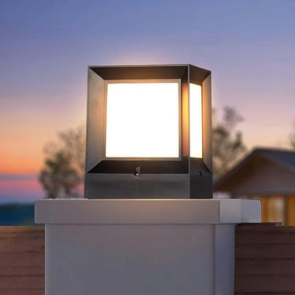 Outdoor Garden Pillar Lamp Square