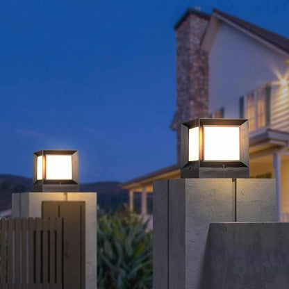 Outdoor Garden Pillar Lamp Square