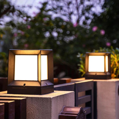 Outdoor Garden Pillar Lamp Square