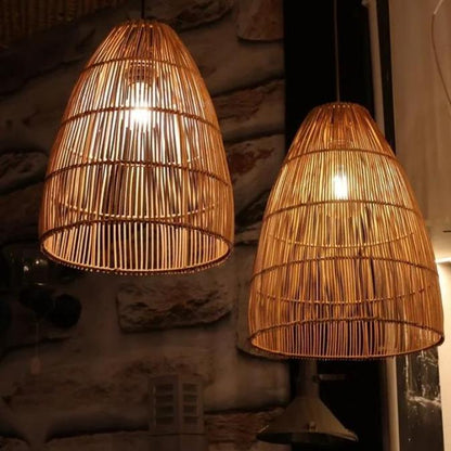 Oval Rattan Pendant Light