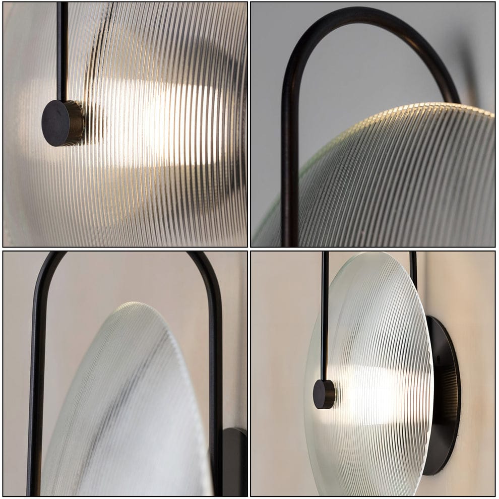 Artistic Ribbed Glass Wall Lamp