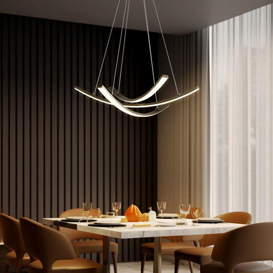 Modern Curved Lines Led Chandelier