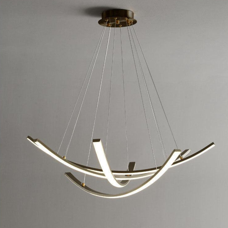 Modern Curved Lines Led Chandelier