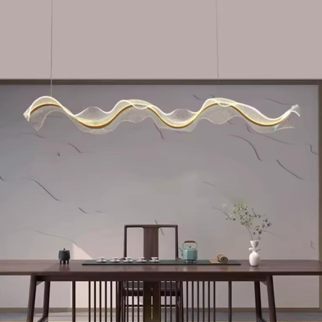 Artistic Acrylic Wave Chandelier