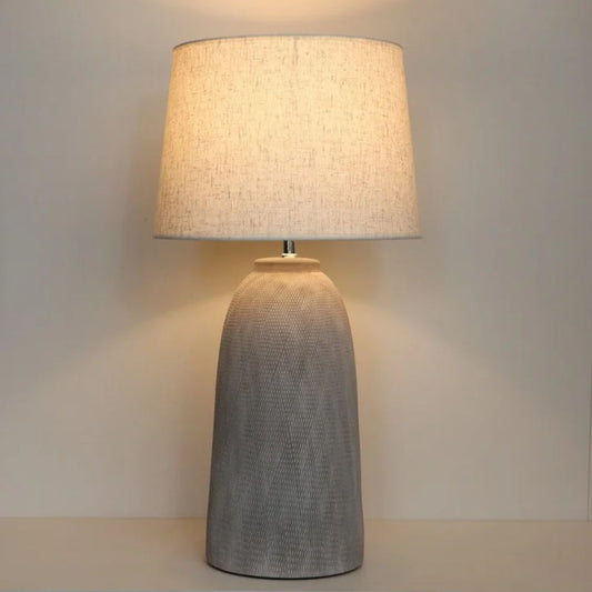Long Drum Ceramic Table Lamp