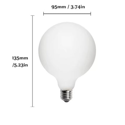 Led Filament Bulb G95 Milky Glass