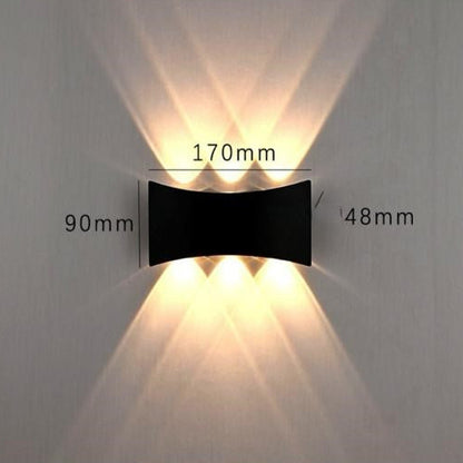 Modern Wall Lamp Up-Down Curve Shape