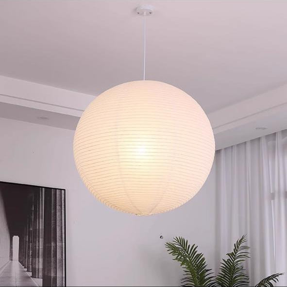 Japanese Fiber Sphere Pendant Light