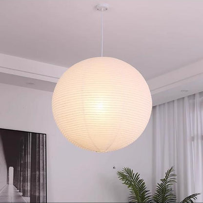 Japanese Fiber Sphere Pendant Light