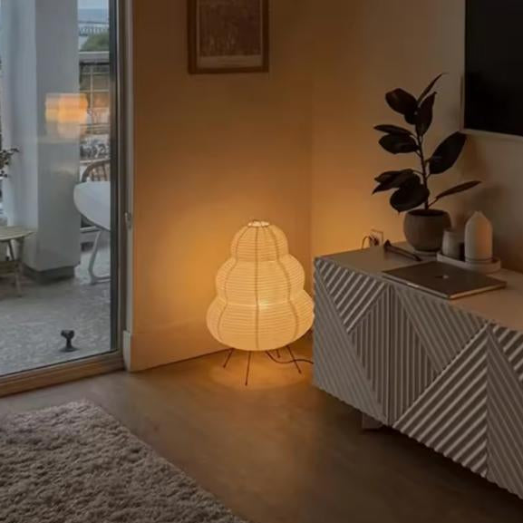 Snowman Japanese Table Lamp