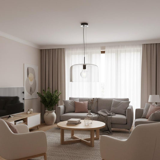 Luce Design Clear Glass Pendant Light