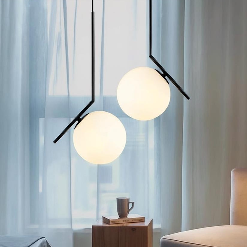 Modern Glass Oblique Pendant Light