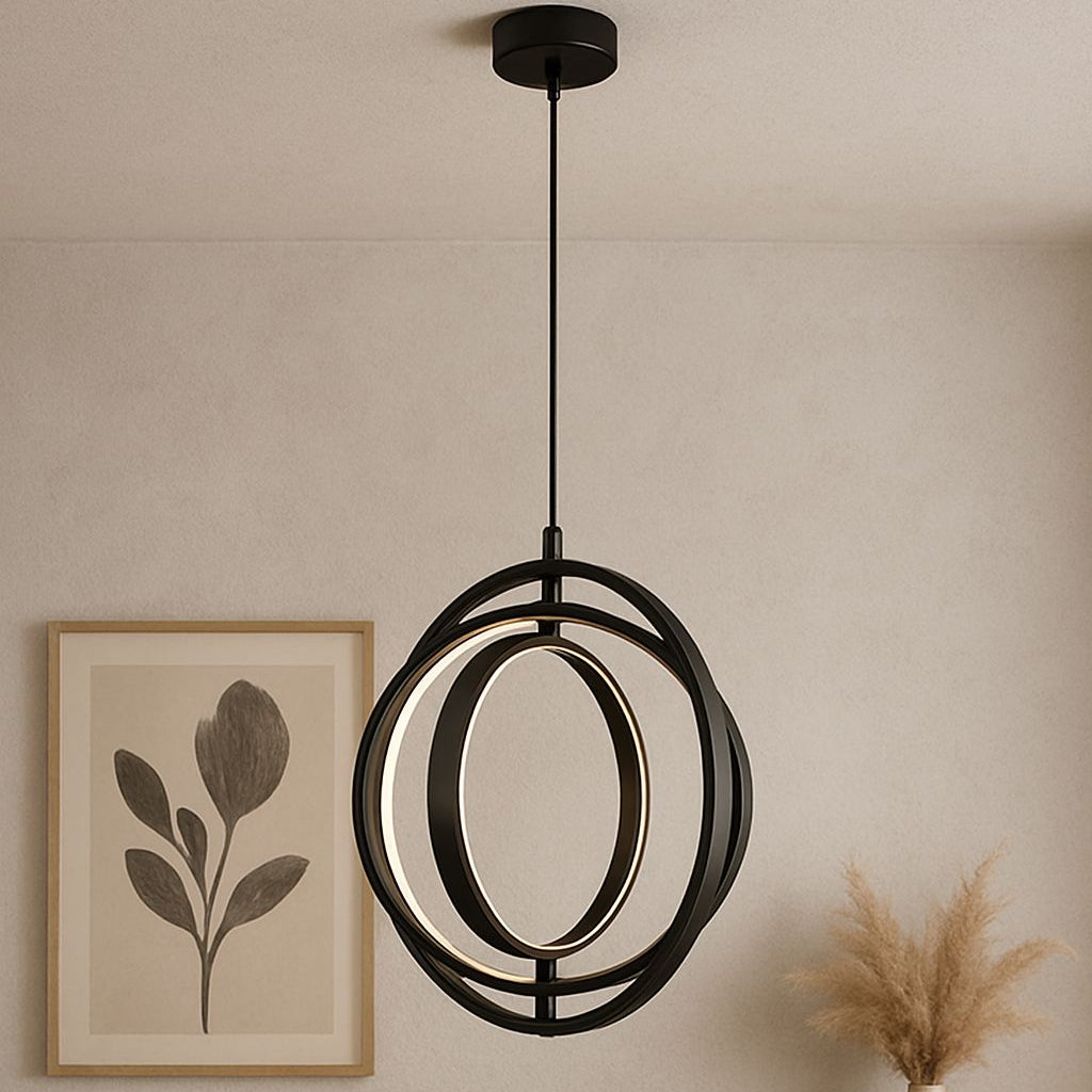 Triple Led Circles Chandelier