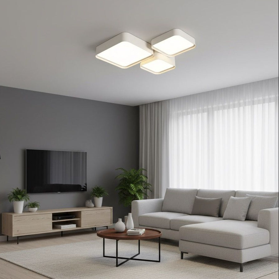 Modern Downlight Triple Square Surface Panels