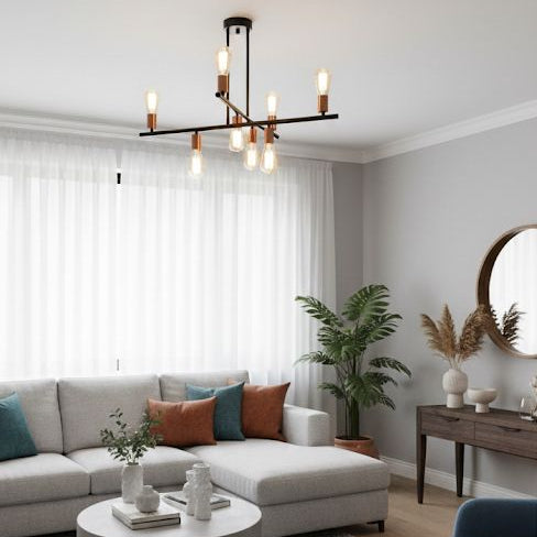 Modern Sputnik Rectangular Chandelier