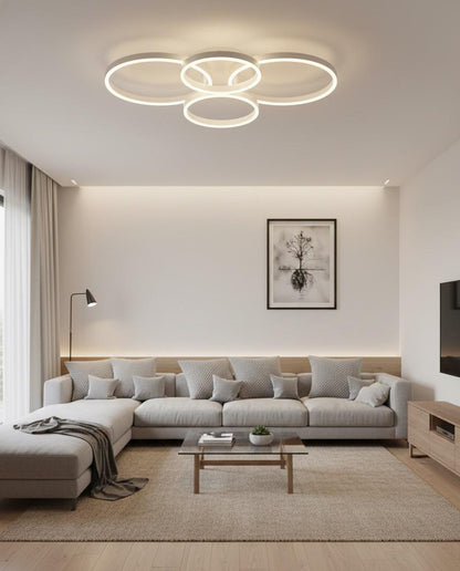 Modern Round Acrylic Circles Chandelier