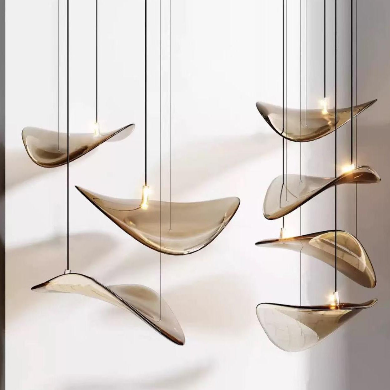 Wave Floating Leaf Chandelier