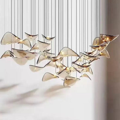 Wave Floating Leaf Chandelier