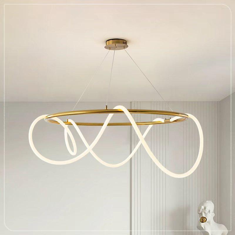 Creative Design Round Bar With Hanging Led Rope