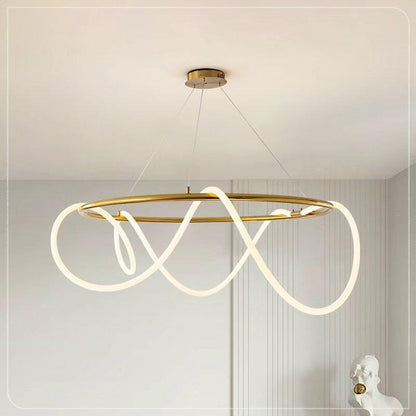 Creative Design Round Bar With Hanging Led Rope