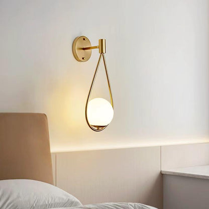 Oval Milky Glass Wall Lamp