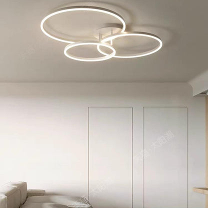 Modern Three Ring Circular Chandelier