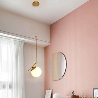 Modern Glass Oblique Pendant Light