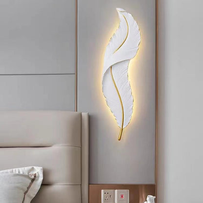 Artistic Led Feather Wall Lamp