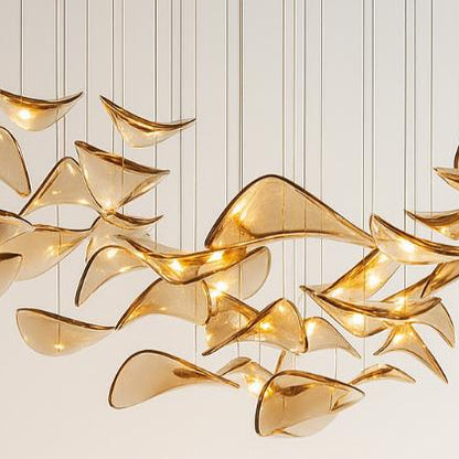 Wave Floating Leaf Chandelier