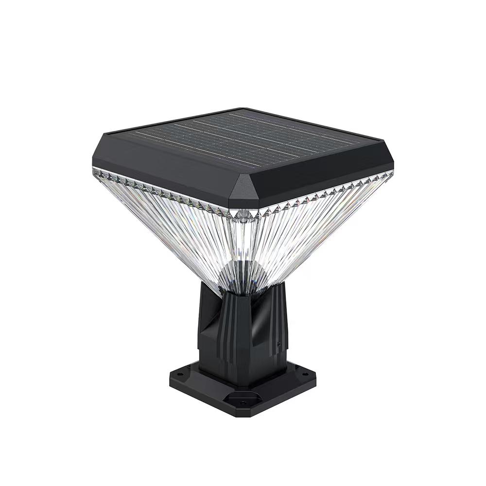 Solar Diamond Pillar Light