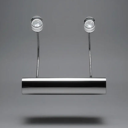 Chrome Mirror Light With  Flexible Gooseneck and Crystal Clear Lens Wall Lamp