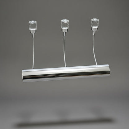 Chrome Mirror Light With  Flexible Gooseneck and Crystal Clear Lens Wall Lamp