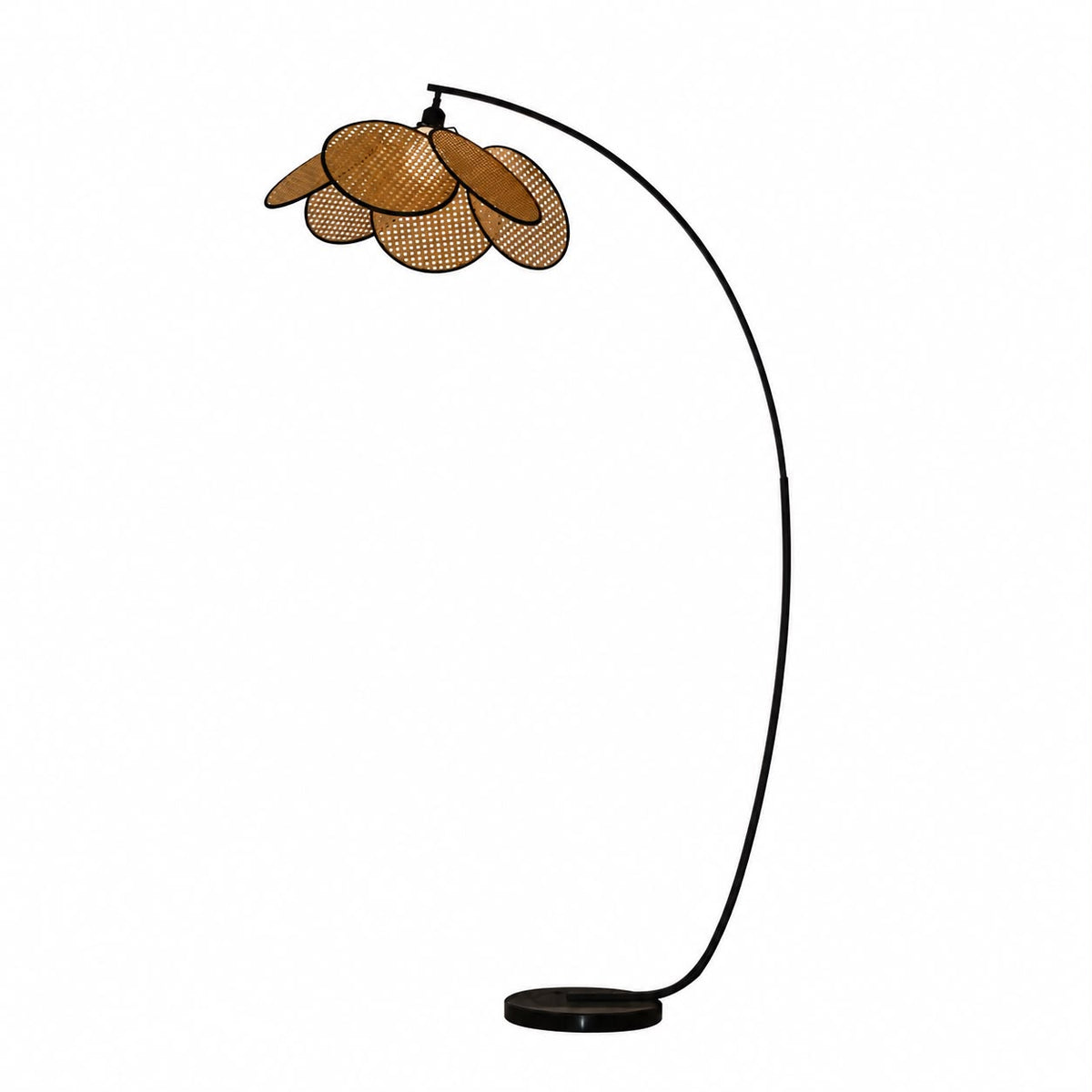 Petal Arc With Flower Woven Shade