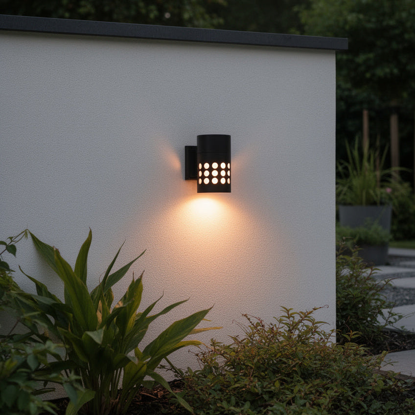 Modern Outdoor Wall Lamp with Stylish Dotted Design
