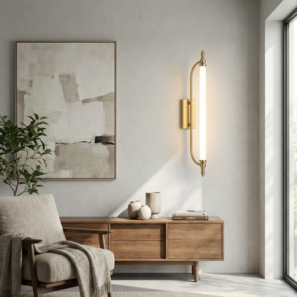 Classic Brass Tube Mirror Light