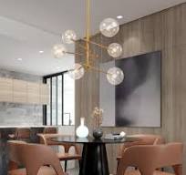 Vertical Modern Ball Chandelier