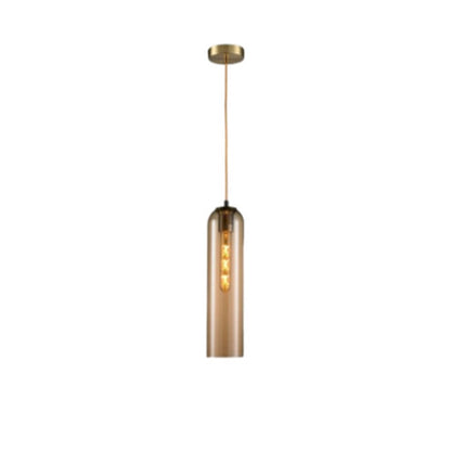 Simple Amber Glass Pendant Light