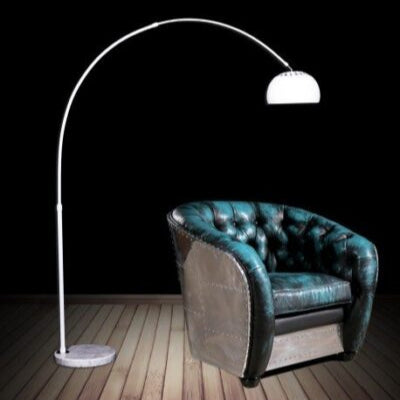 Modern Arc Floor Lamp With Marble Base