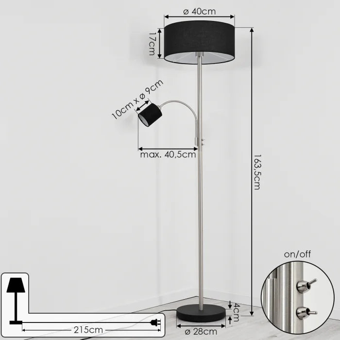 Motel Double Head Floor Lamp